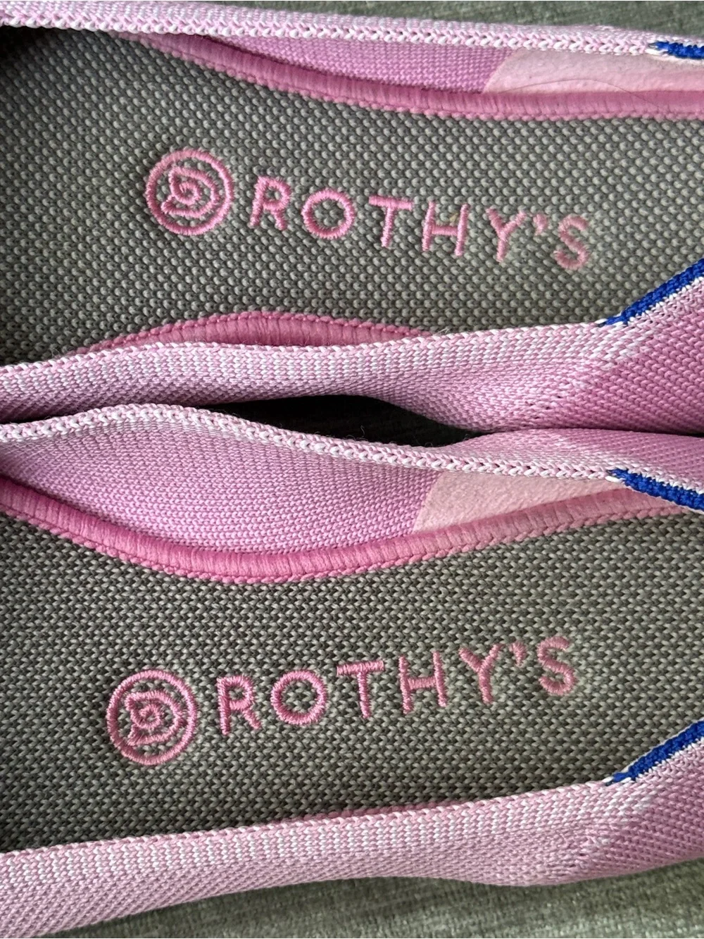 Rothys Begonia Pink Knit Round Toe Ballet Flats US Womens Size 8